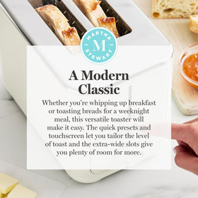Martha Stewart 2-Slice Toaster removable crumb tray and cord wrap for cleanup