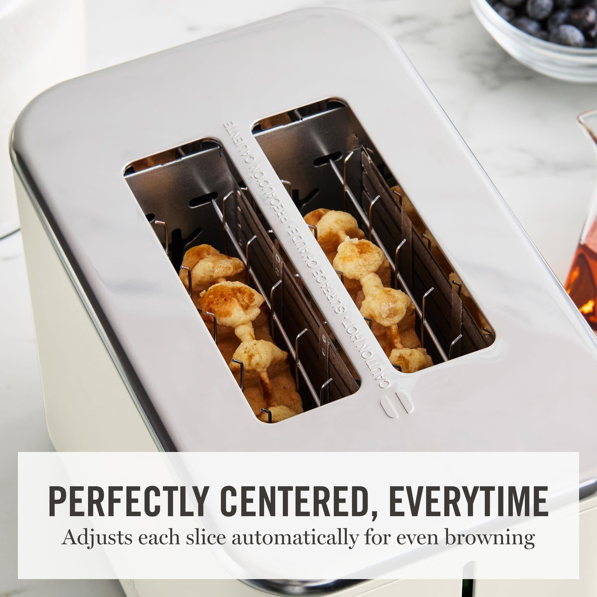 Martha Stewart 2-Slice Toaster extra-wide slots fitting bagels and waffles