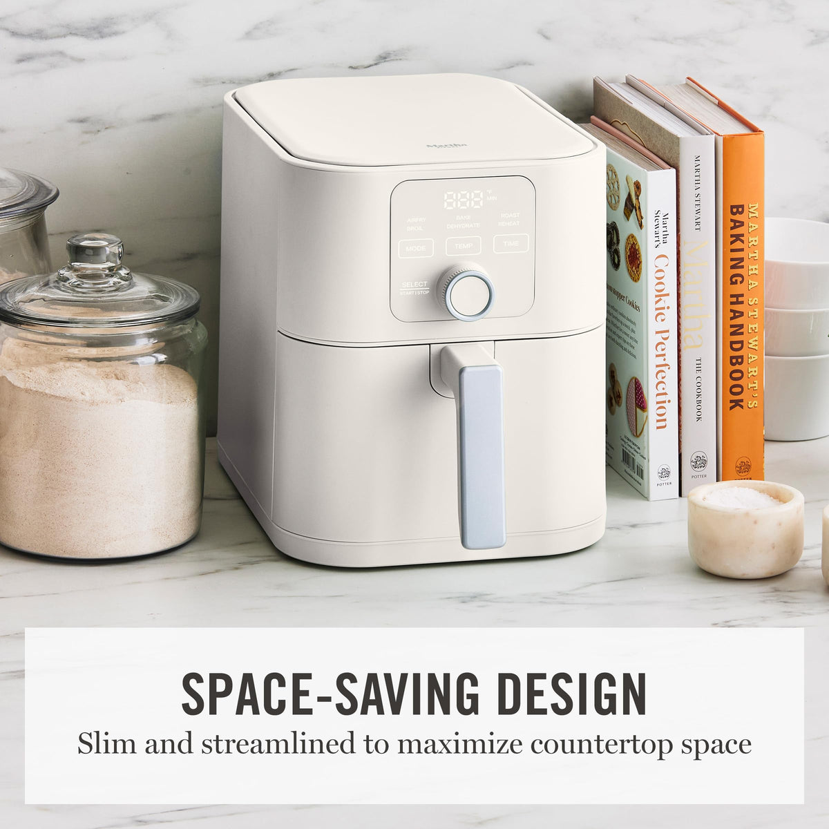 Martha Stewart 6QT Air Fryer rapid heating to 400°F for crispy results.
