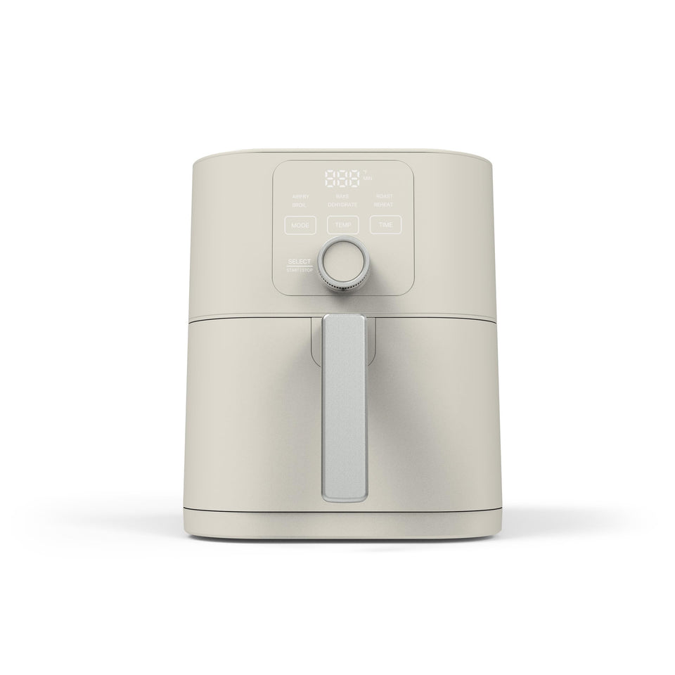 Martha Stewart 6QT Air Fryer basket shows large capacity for family meals.