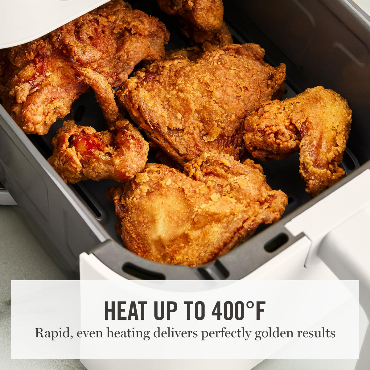 Martha Stewart 6QT Air Fryer LED display for quick, intuitive operation.