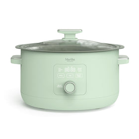 Martha Stewart 8-Quart Slow Cooker capacity for large family meals.
