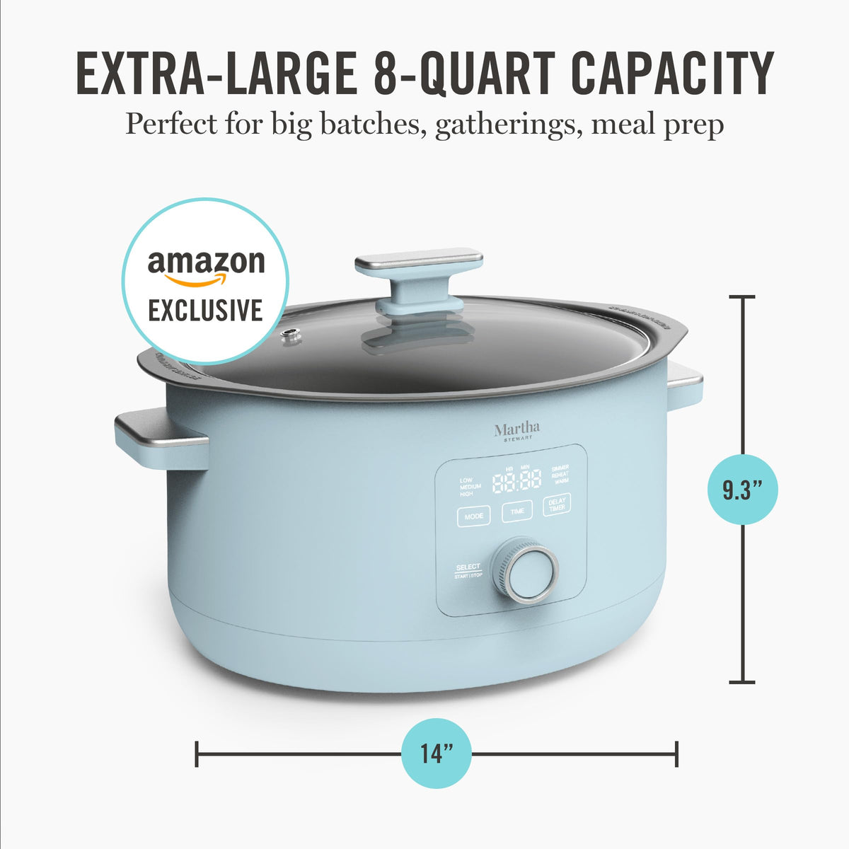 Martha Stewart slow cooker stovetop-safe bowl facilitates browning before slow cooking.