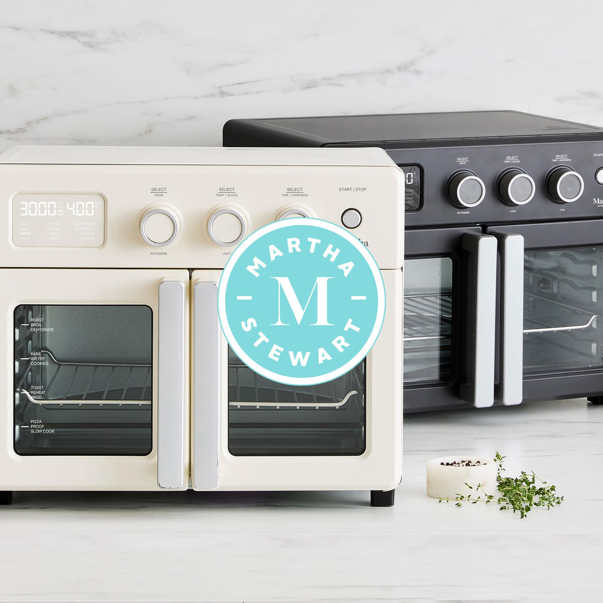 Martha Stewart accessory set includes baking tray, oven rack, crumb tray, and more