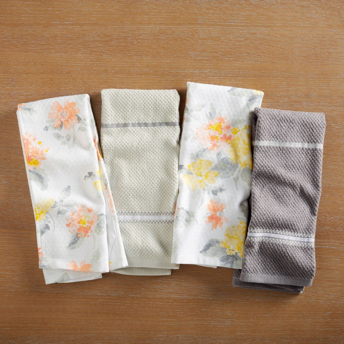 Martha Stewart Amber Floral towels brighten your kitchen when displayed.