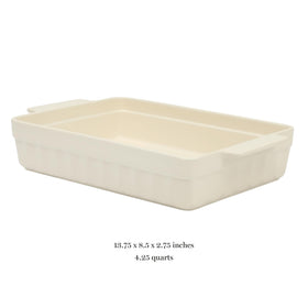 Broadbrook bakeware is oven safe up to 350°F for versatile family meals.