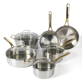 Martha Stewart Castelle sauce pans with lids for precise measurement and even heating
