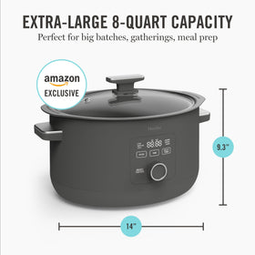 Delay timer feature helps plan meals ahead with Martha Stewart cooker.