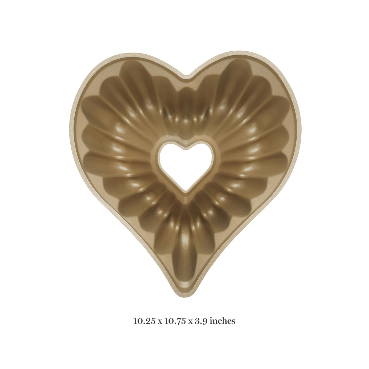 Martha Stewart Dunelle heart mold center tube, promotes even baking