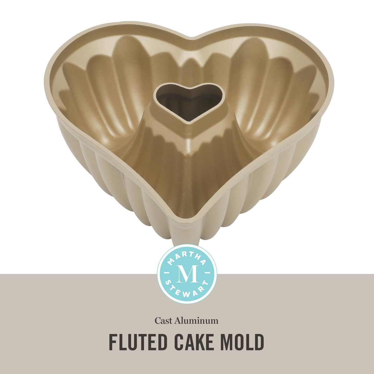 Martha Stewart Dunelle mold, nonstick interior close up, enables smooth cake release
