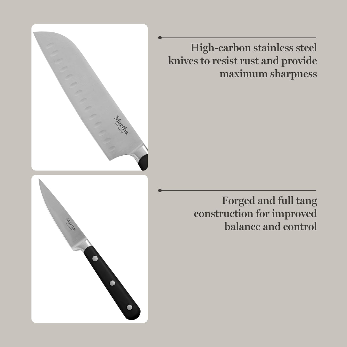 Martha Stewart Eastwalk 5-inch utility knife; versatile prep and trimming tool.
