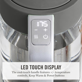 Martha Stewart Electric Kettle 1.7L capacity for family use.