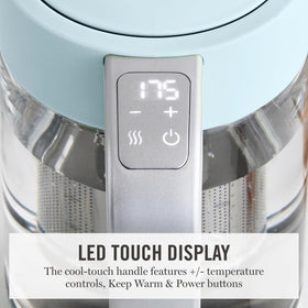 Martha Stewart electric kettle keeps water warm for up to 30 minutes