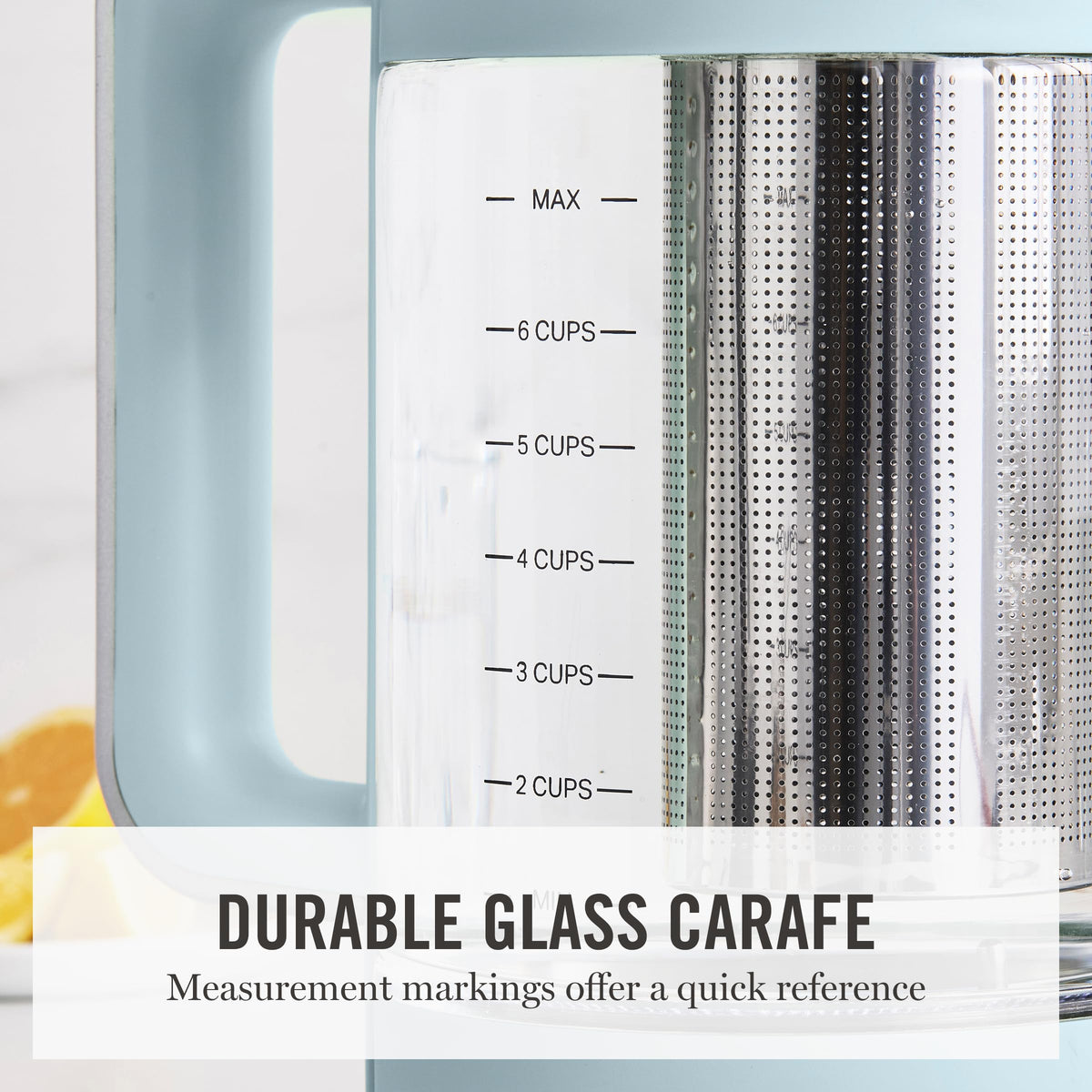 Martha Stewart electric kettle infuser for loose leaf tea and easy cleanup