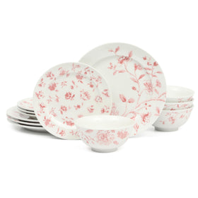 Martha Stewart Empress Bouquet 10-inch dinner plate with chinoiserie motif for elegant everyday dining.