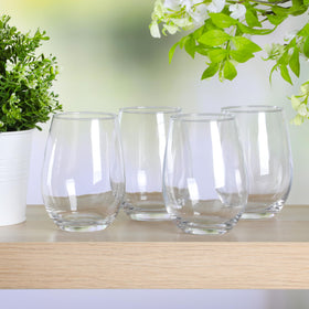 Martha Stewart Farrow glass design showing a stable base for table safety.