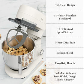 Martha Stewart flat beater with silicone edge for thorough mixing
