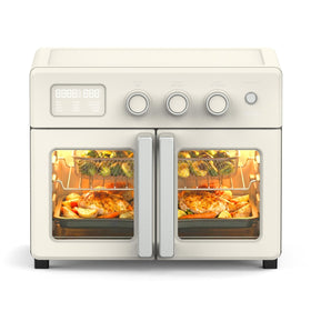 Martha Stewart French Door Air Fry Oven front view shows spacious 34QT capacity for family meals