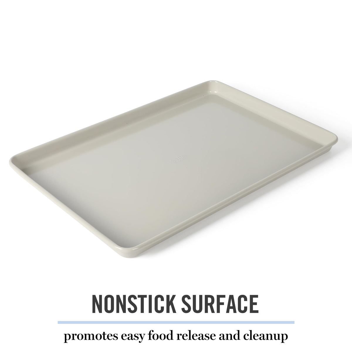 Martha Stewart Gallen sheet enables even baking through efficient heat distribution.