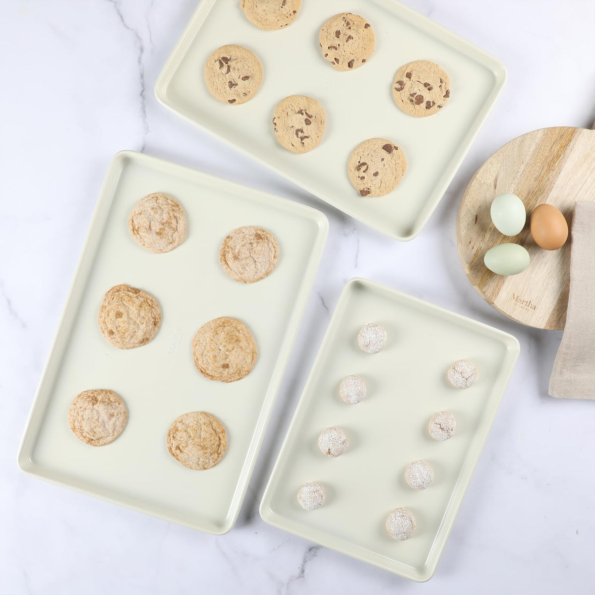 Martha Stewart Gallen oven-safe to 450°F with durable carbon steel.