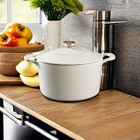 Martha Stewart Gatwick 7-quart pot for slow braises and hearty stews with even heat