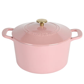 Martha Stewart Gatwick pink lid Dutch oven ideal for braising and slow cooking