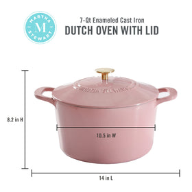Martha Stewart Gatwick side view highlights durable cast iron and stable transport