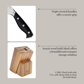 Martha Stewart Greeley 3-inch bird's beak paring knife — nimble precision for garnish work.