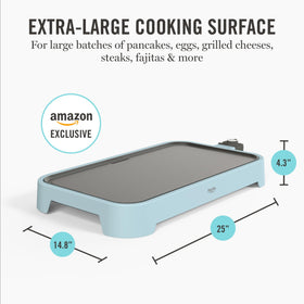 Built-in heating element on Martha Stewart griddle ensures even heat