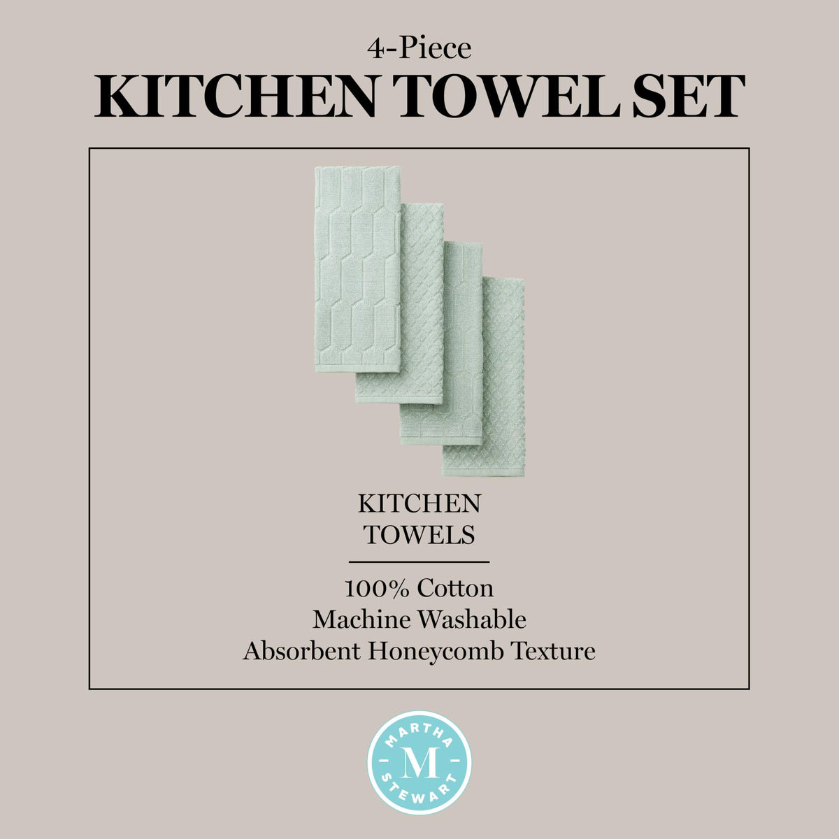 Martha Stewart Honeycomb Chambray set of four, decorative and versatile.