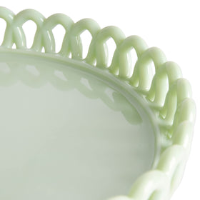 Martha Stewart jadeite stand with glossy finish enhances any table setting and entertaining