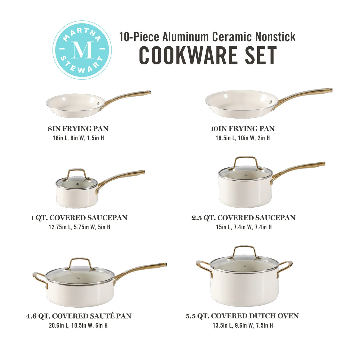 Martha Stewart Lockton 2.5-qt sauce pan with lid for versatile sauces