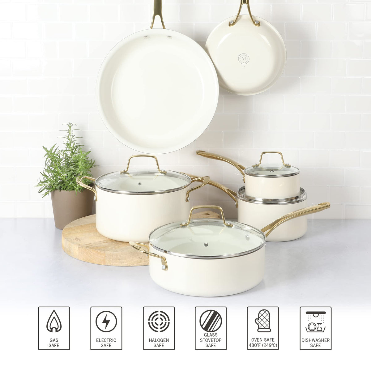 Martha Stewart Lockton 4.6-qt sauté pan with lid for versatile cooking