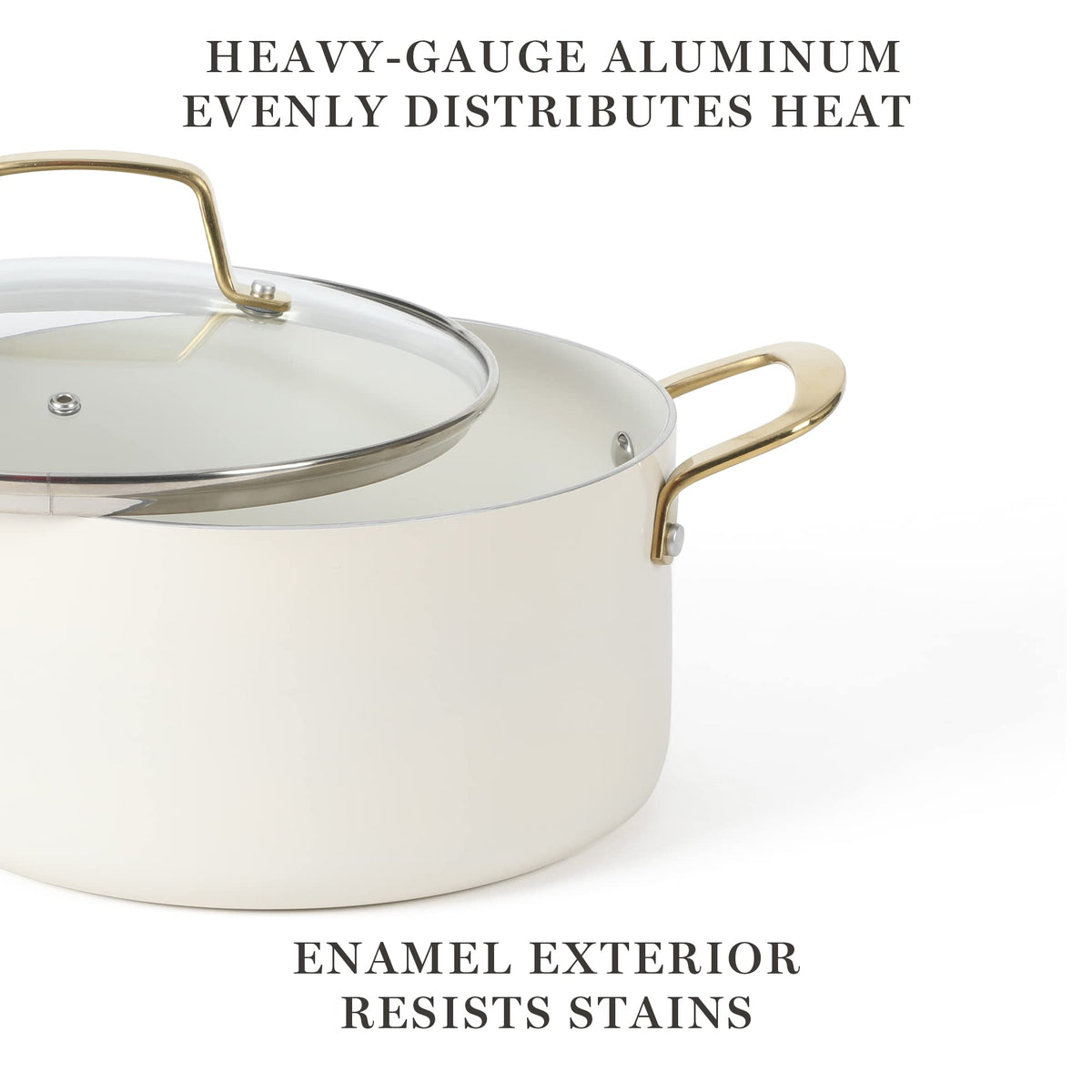 Martha Stewart Lockton 5.5-qt Dutch oven with lid ideal for braises