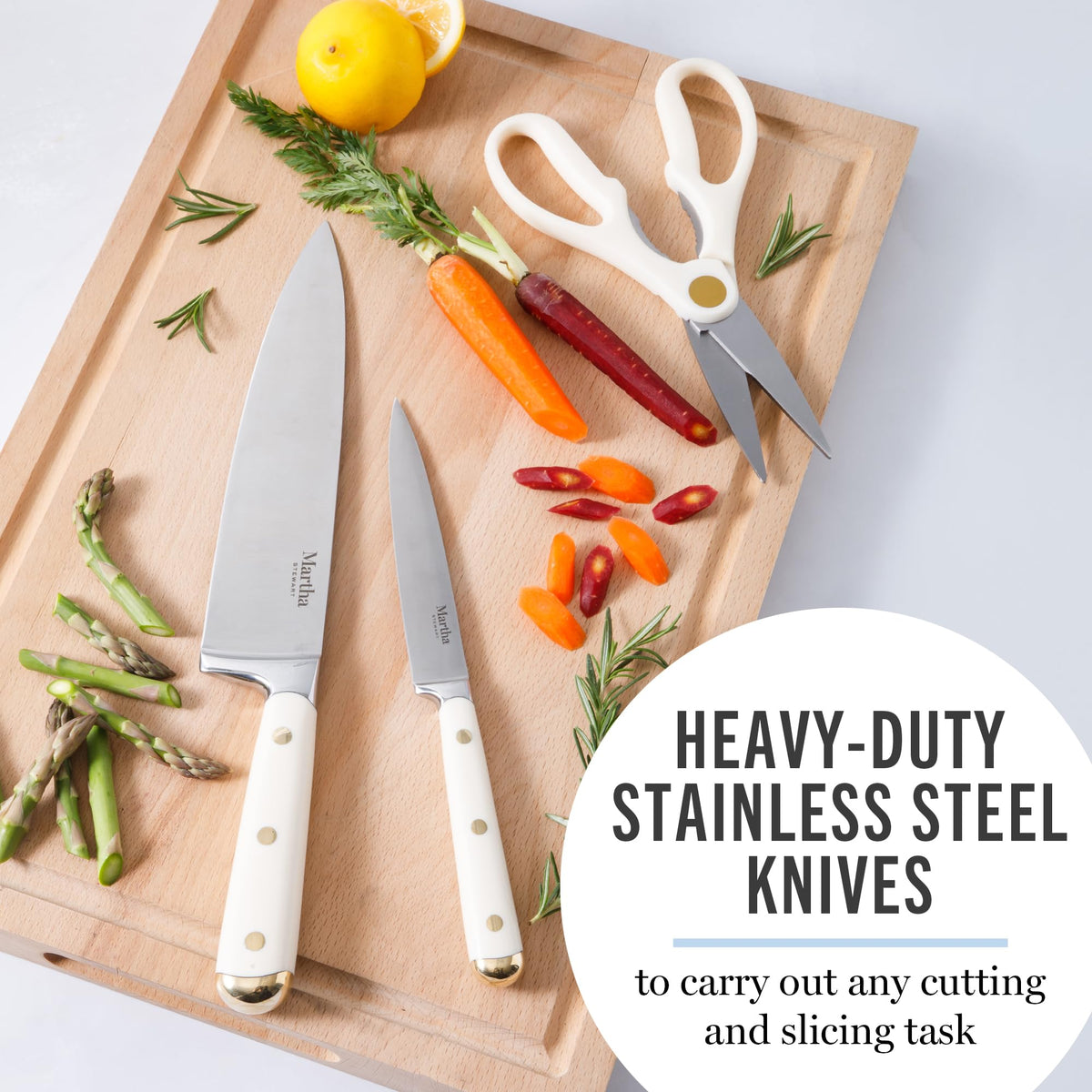 Martha Stewart Lockton 5-inch utility knife for everyday kitchen tasks.