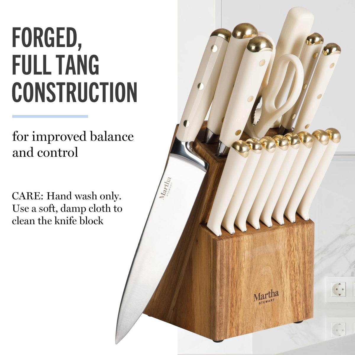 Martha Stewart Lockton bread knife for clean, crust-friendly slicing.