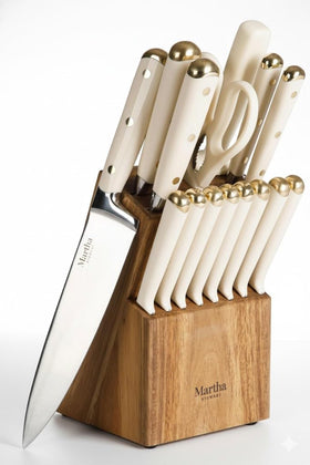 Martha Stewart Lockton 8-inch chef knife for precise slicing in everyday cooking.