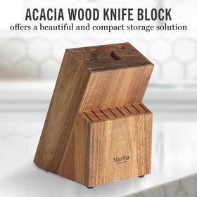 Martha Stewart Lockton steak knives set for reliable dinner prep.