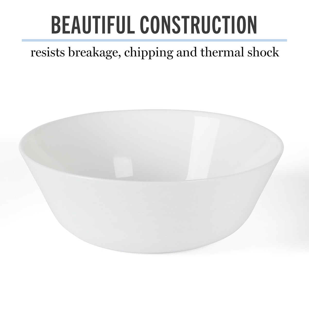 Martha Stewart Opalton 6-inch bowl on a stylish table setting.