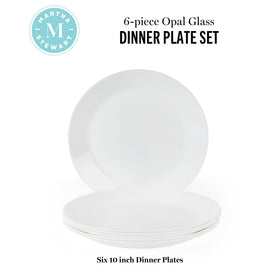 Opalton dinner plate with timeless white finish complements any table setting.