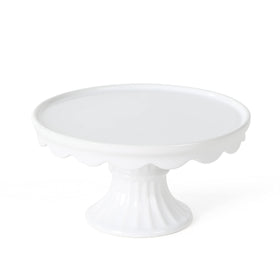 Martha Stewart Patterson cake stand in pristine white, elevating cakes with a sturdy pedestal.