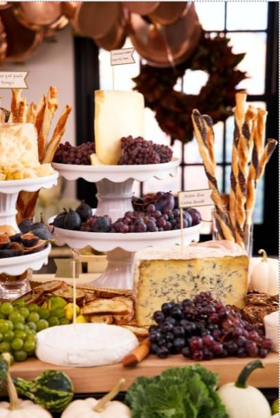 Pair Patterson stand with other Martha Stewart serveware for tiered presentations.