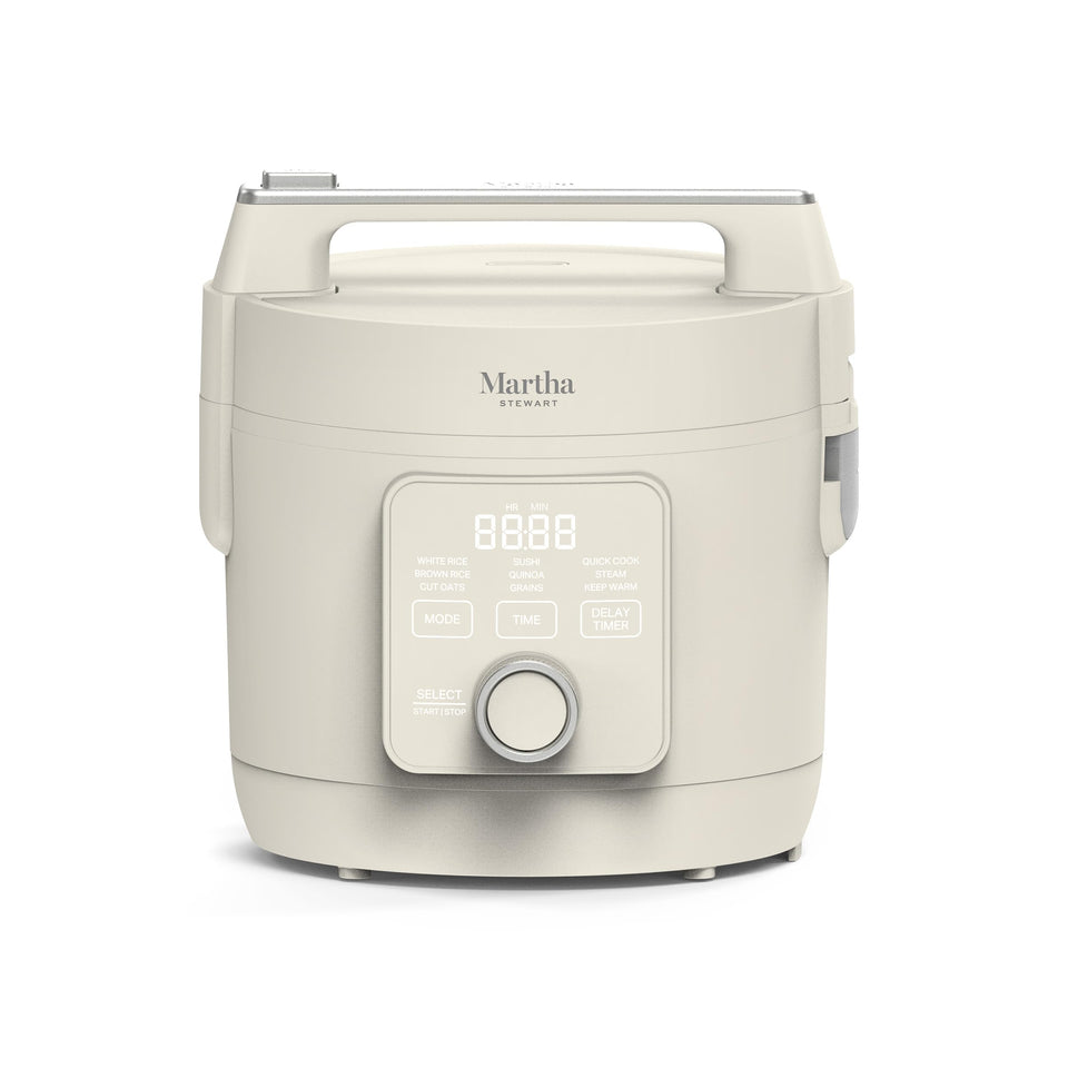 Martha Stewart Rice Cooker 8-cup bowl image showing family-sized capacity for batch meals