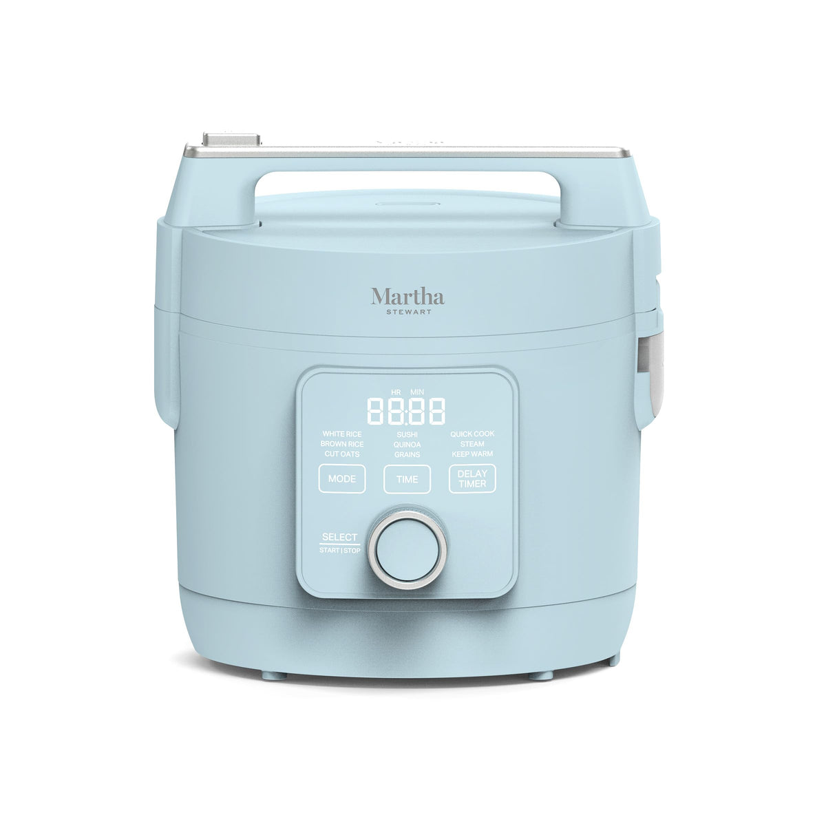 Martha Stewart Rice Cooker 8-Cup bowl with fluffy rice for family meals.