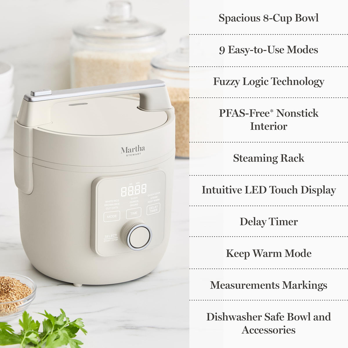 Martha Stewart Rice Cooker steam rack for cooking vegetables alongside rice