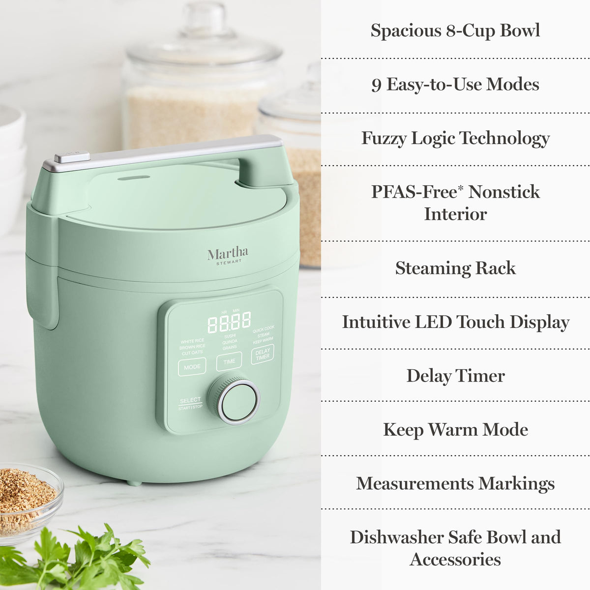 Martha Stewart Rice Cooker steaming rack enables multi-item cooking