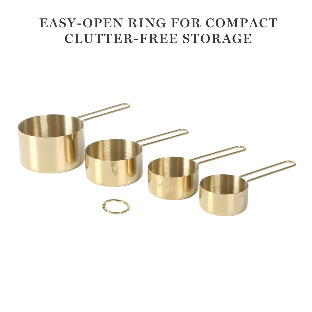 Martha Stewart Richburn measuring cups with comfortable handles for scooping and pouring.