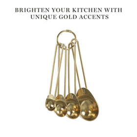 Martha Stewart Richburn spoons with compact storage ring to reduce countertop clutter.