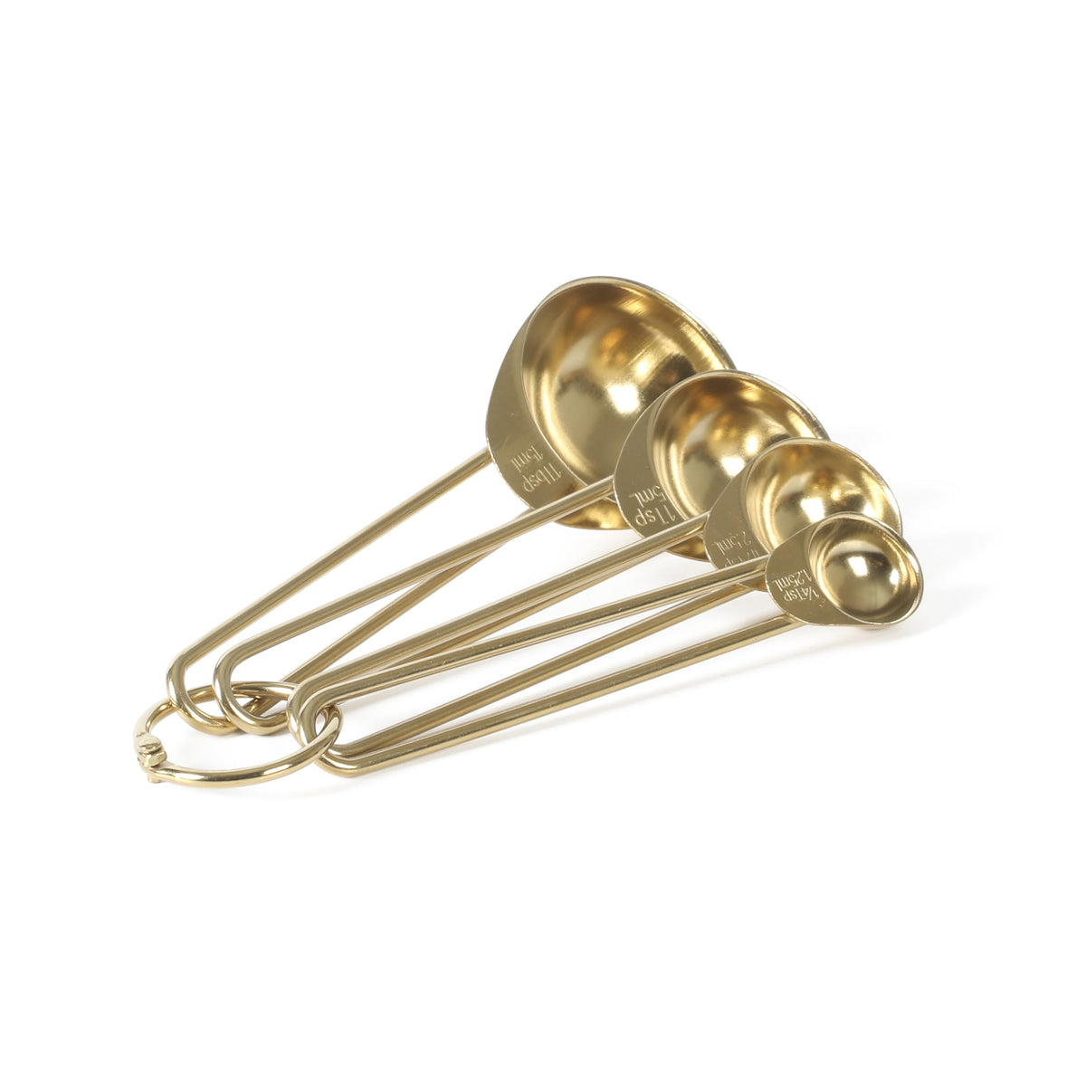 Martha Stewart Richburn spoons with gold exterior for precise baking measurements.