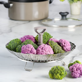 BPA-free silicone feet protect nonstick cookware from scratches